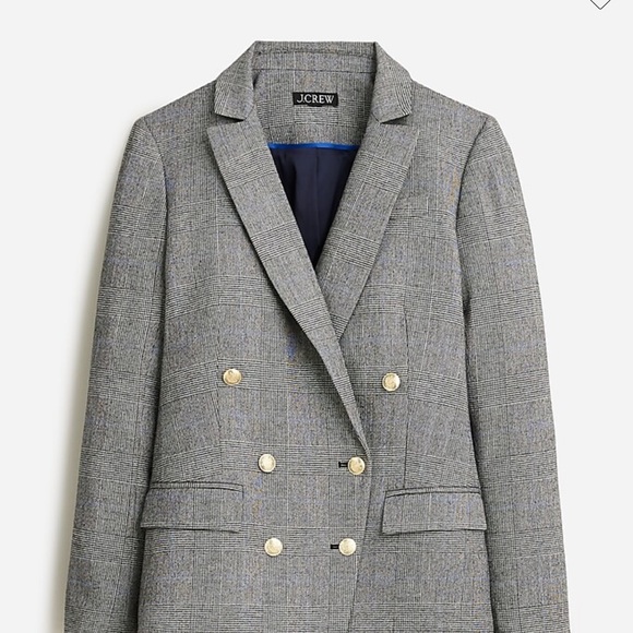 J.Crew Brynn blazer in plaid English wool blend Size 4 - Picture 3 of 11